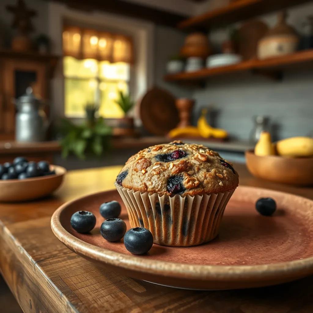 Blueberry Banana Coconut Flax Muffins recipe