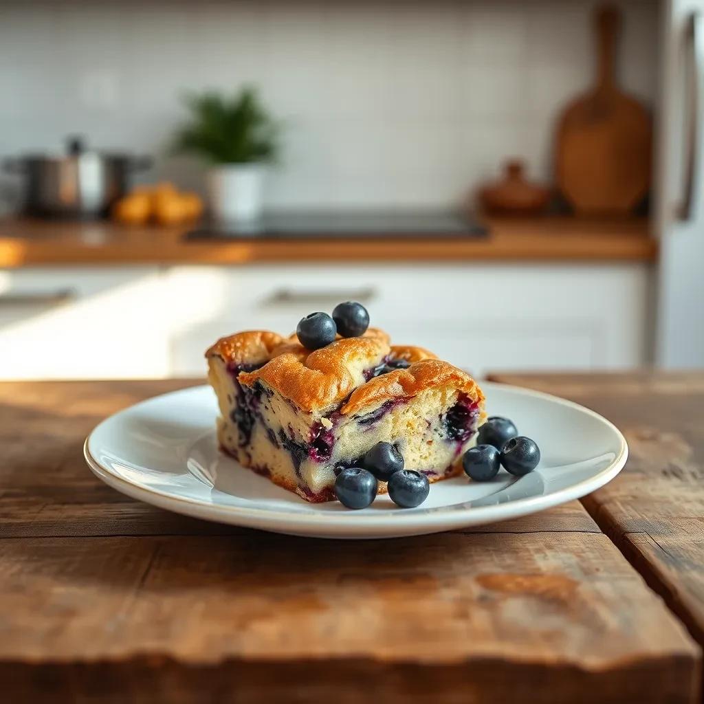 Blueberry Bread Pudding Delight recipe