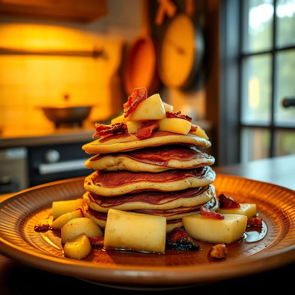 Bourbon Bacon Apple Pancakes recipe