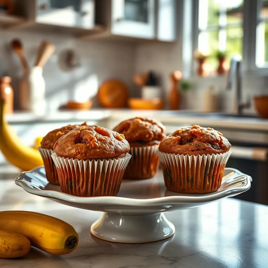 Caramel Banana Poke Muffins Delight recipe