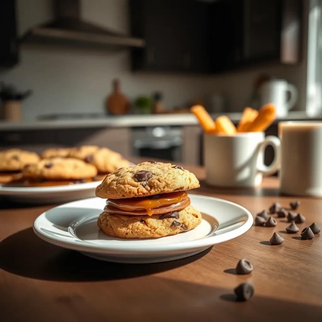 Caramel Filled Chocolate Chip Cookies recipe