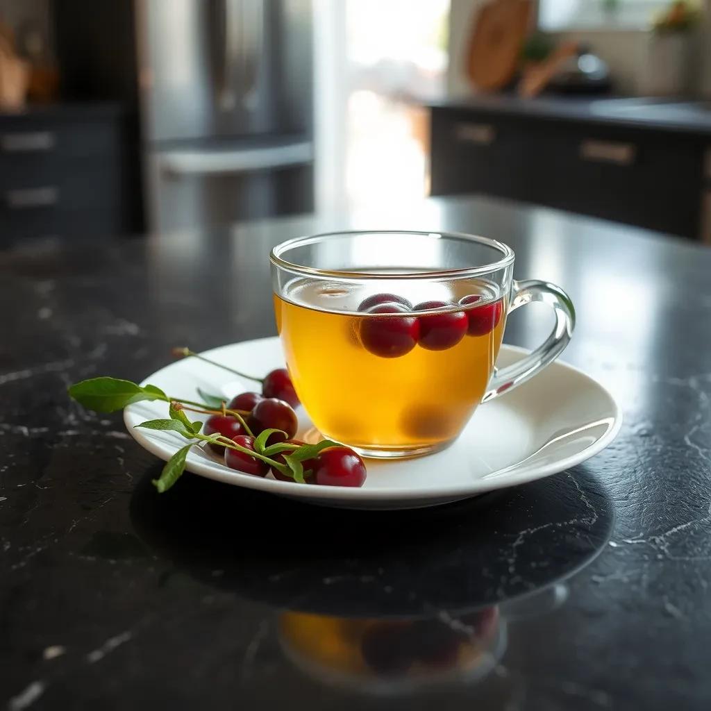 Cherry Ginger Green Tea Infusion recipe