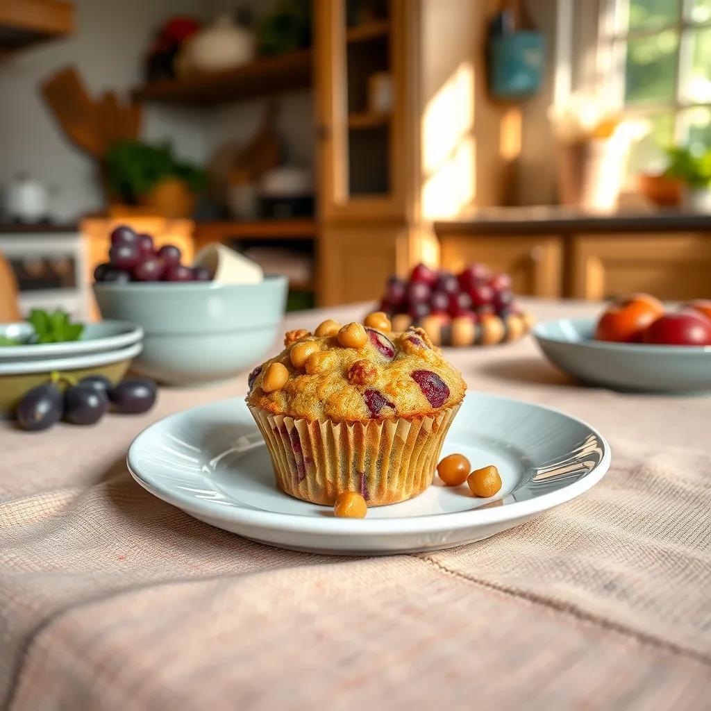 Chickpea and Grape Muffins recipe