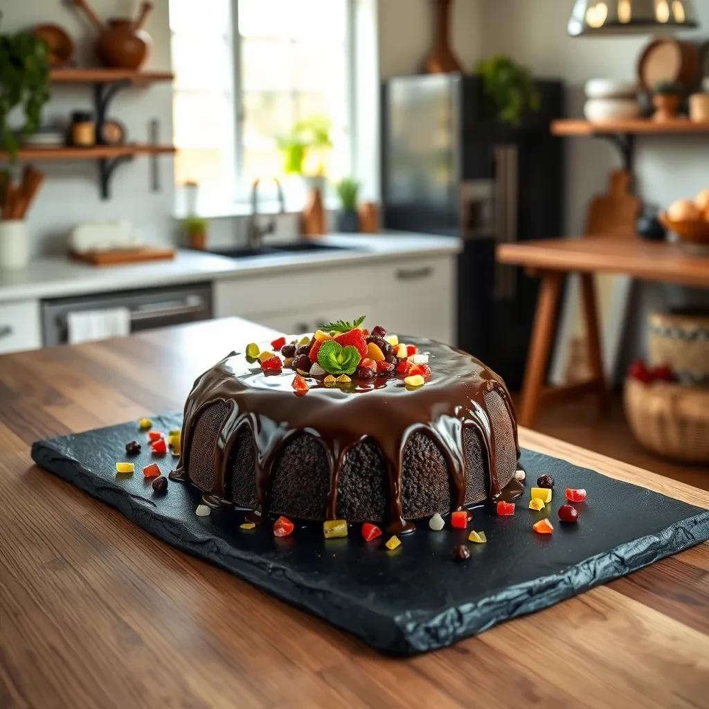 Chocolate Honey Cake with Glaze recipe