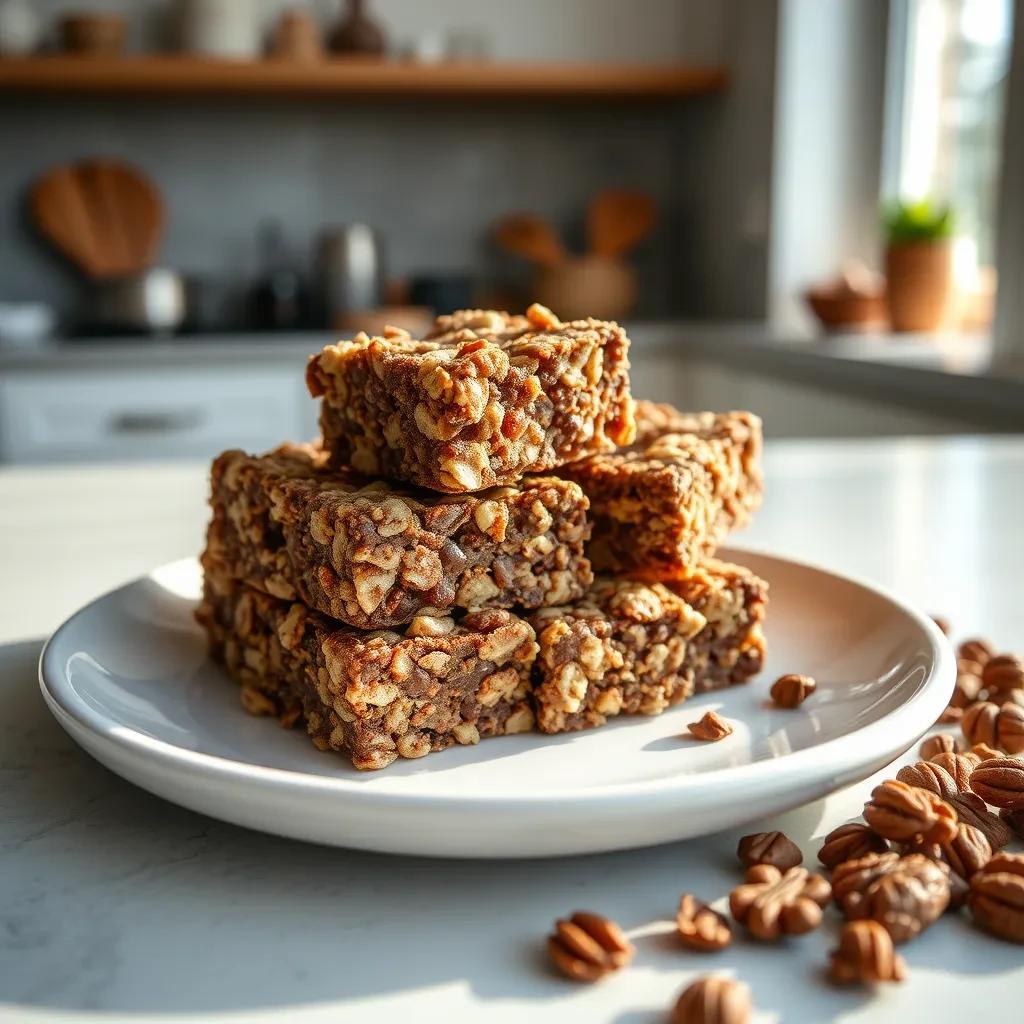 Chocolate Nutty Crispy Bars recipe