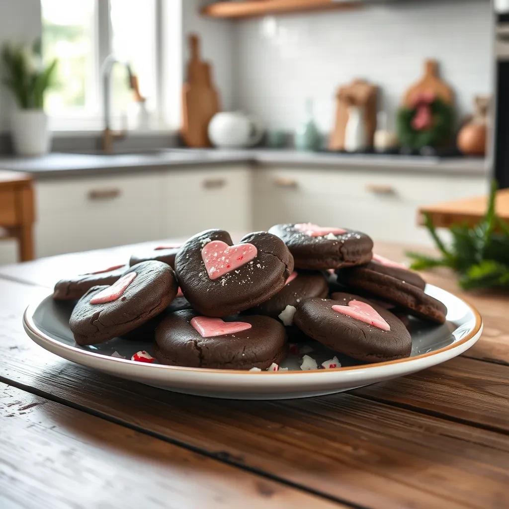 Chocolate Peppermint Heart Cookies recipe