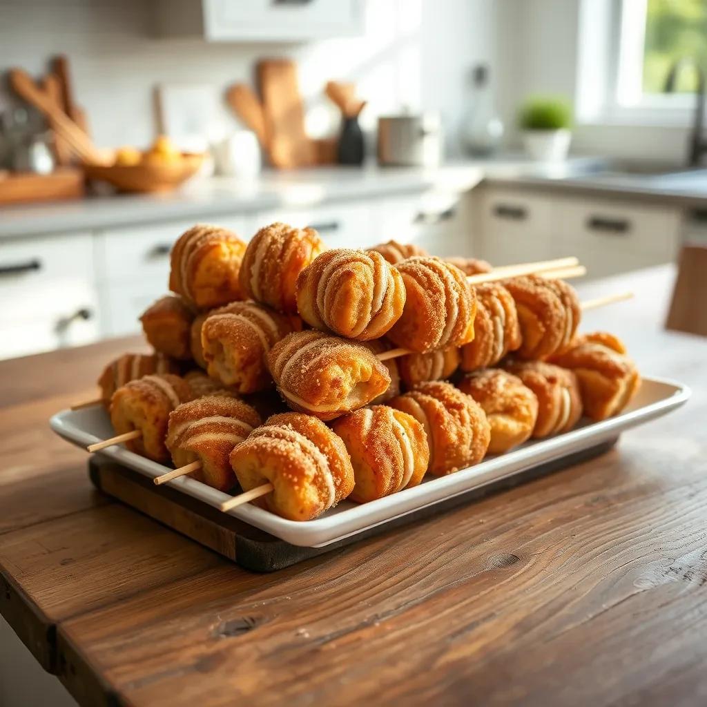 Cinnamon Sugar Monkey Bread Kabobs recipe