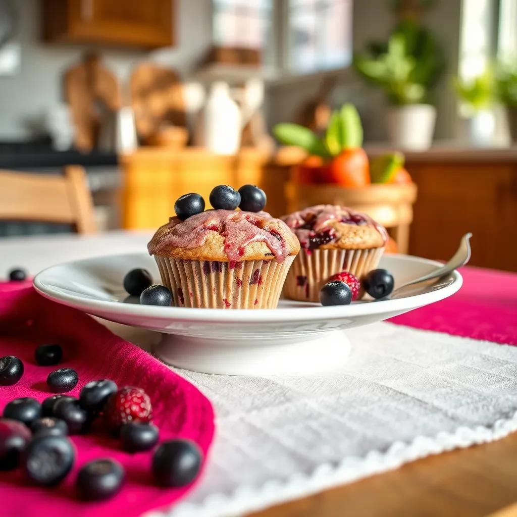 Cranberry Blueberry Smoothie Muffins recipe