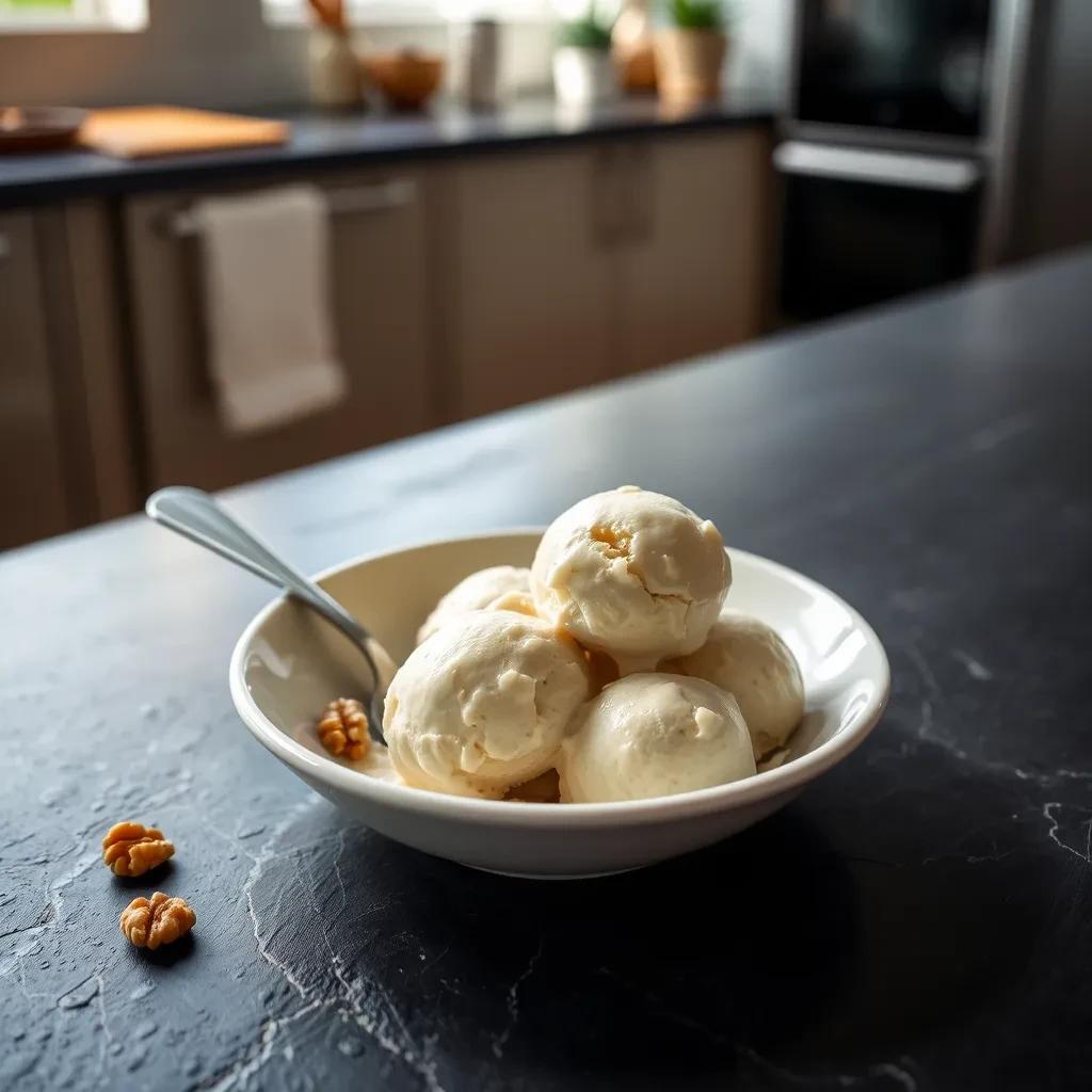 Creamy Banana Walnut Ice Cream recipe