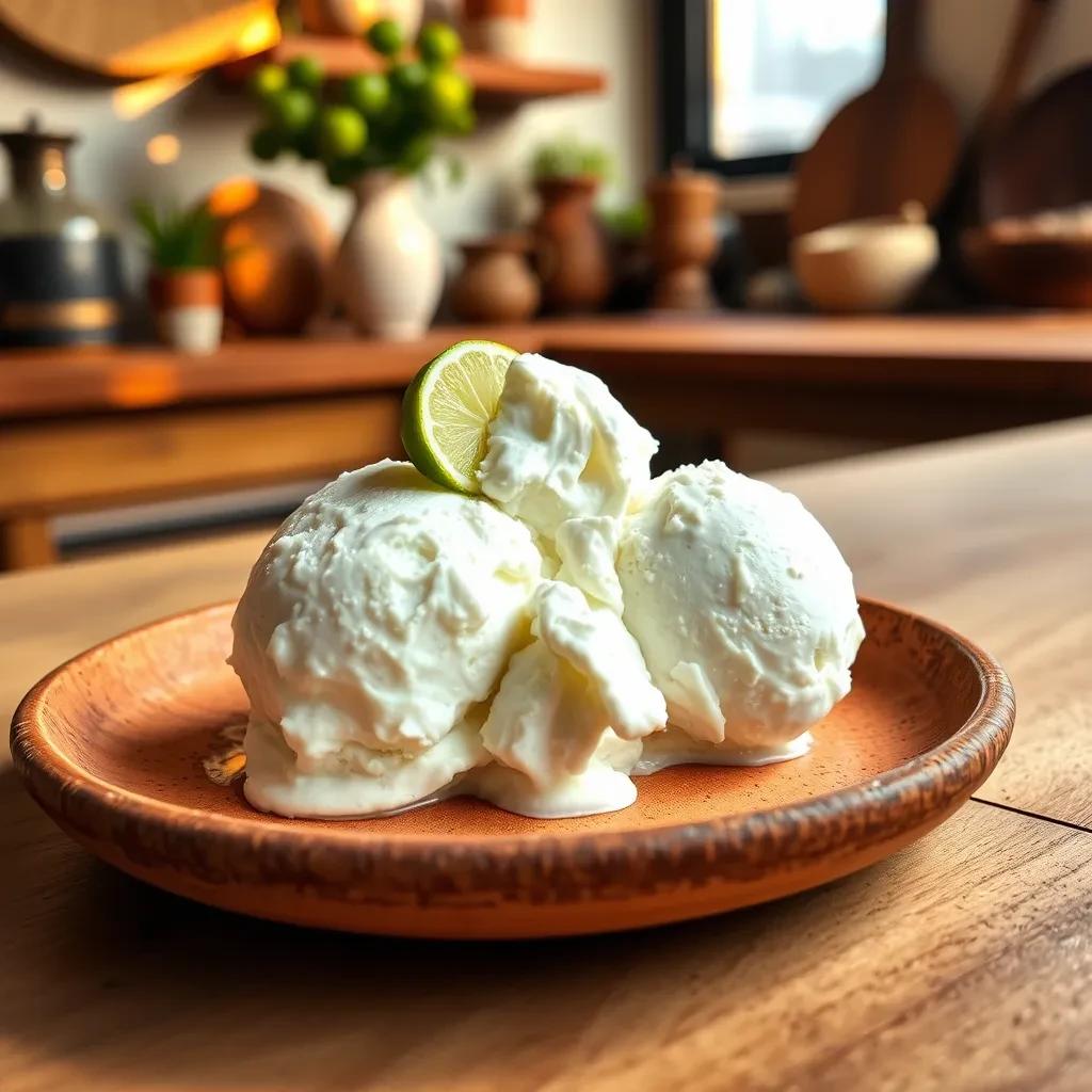 Creamy Coconut Lime Ice Cream recipe