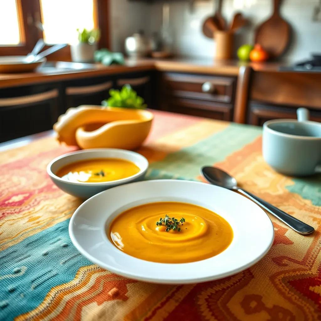 Creamy Double-Butternut Squash Soup recipe