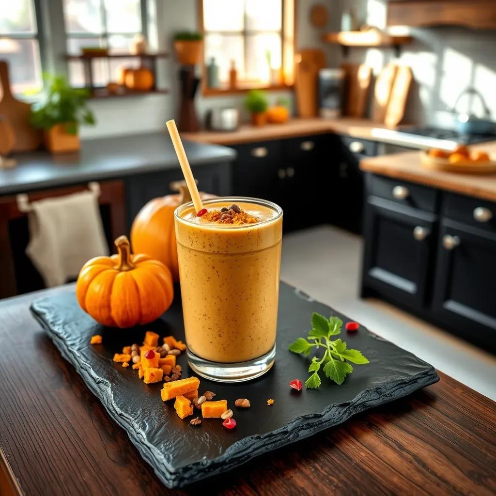 Creamy Pumpkin Peanut Butter Smoothie recipe