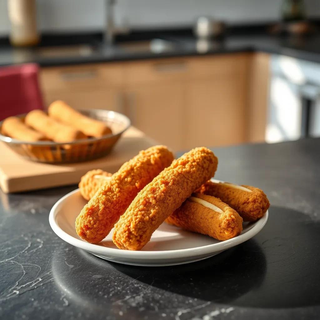 Crispy Fried Hot Dog Sticks recipe