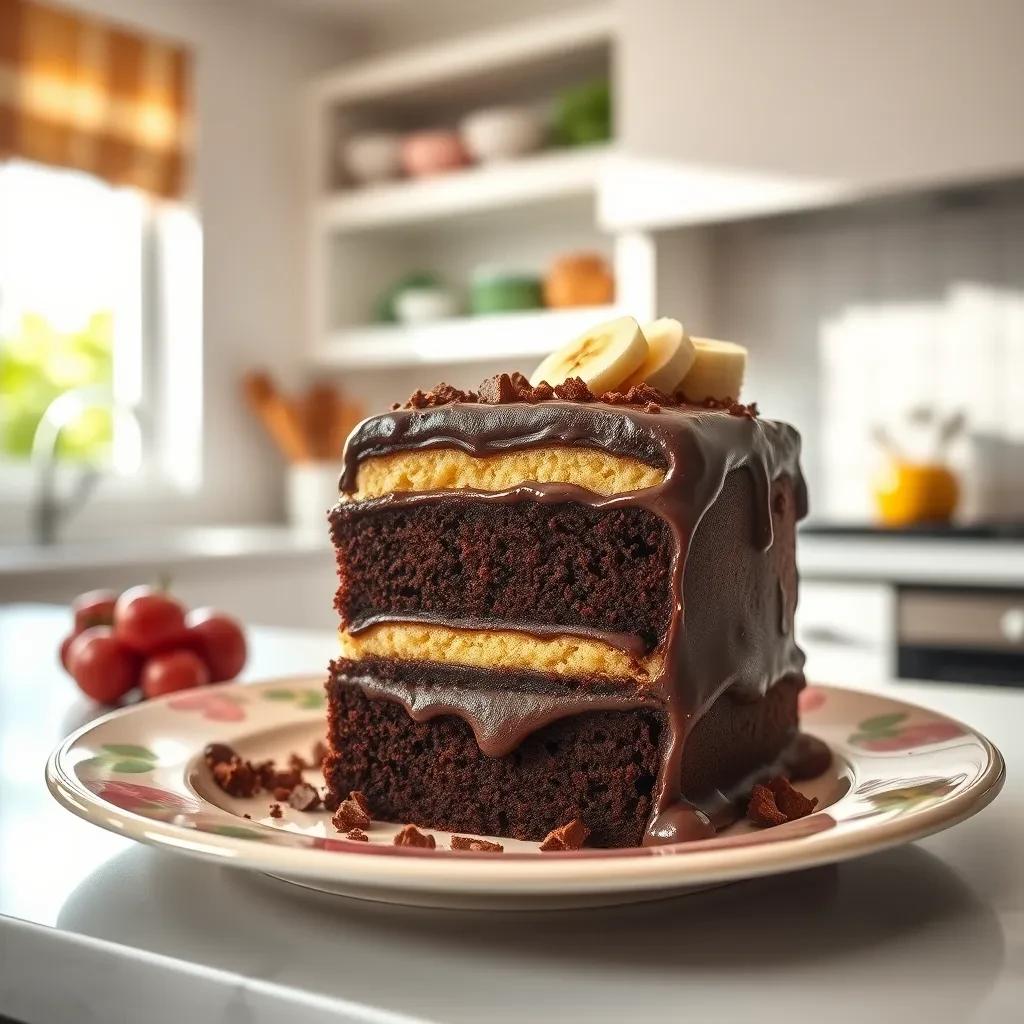 Decadent Chocolate Banana Layer Cake recipe