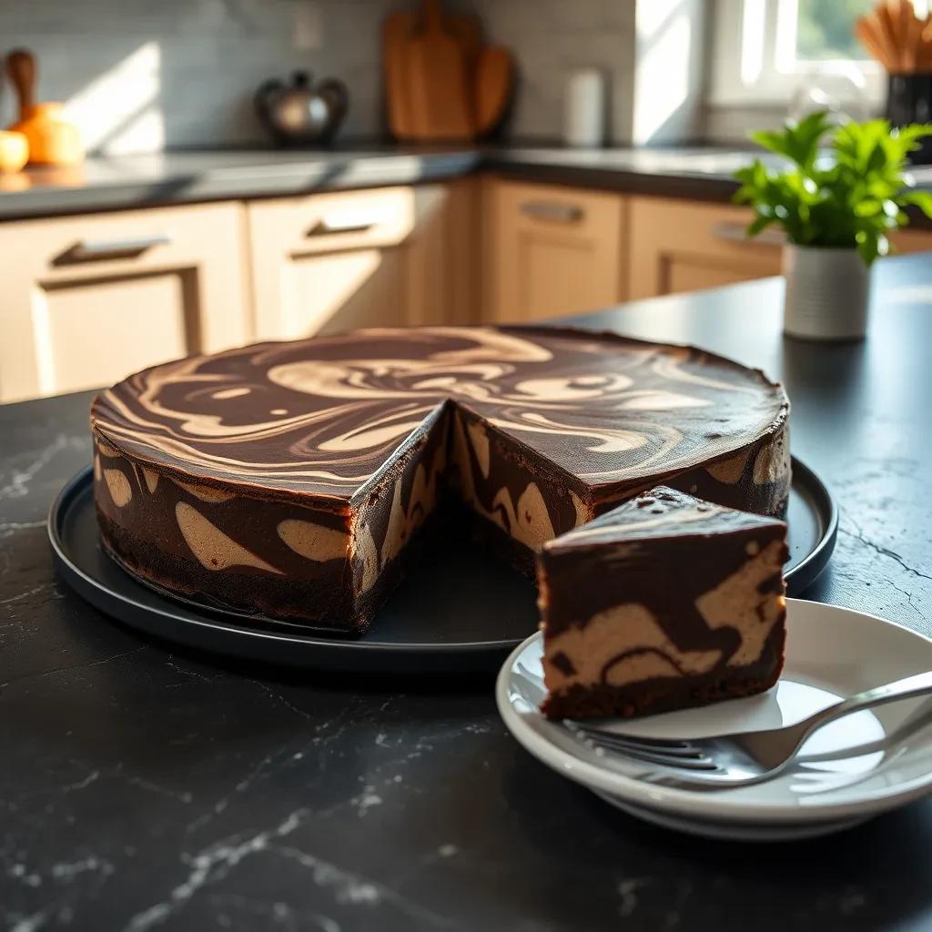 Decadent Chocolate Marble Cheesecake recipe