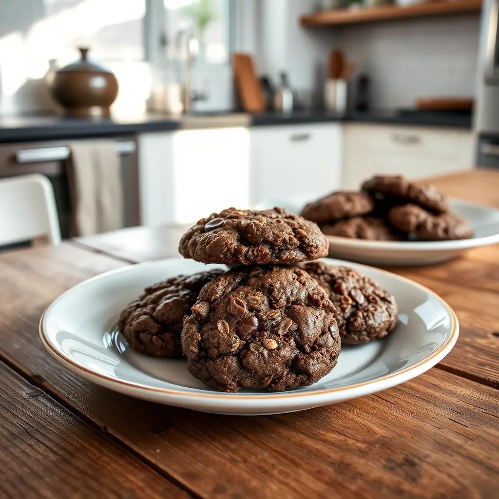 Decadent Chocolate Oatmeal Cookies recipe