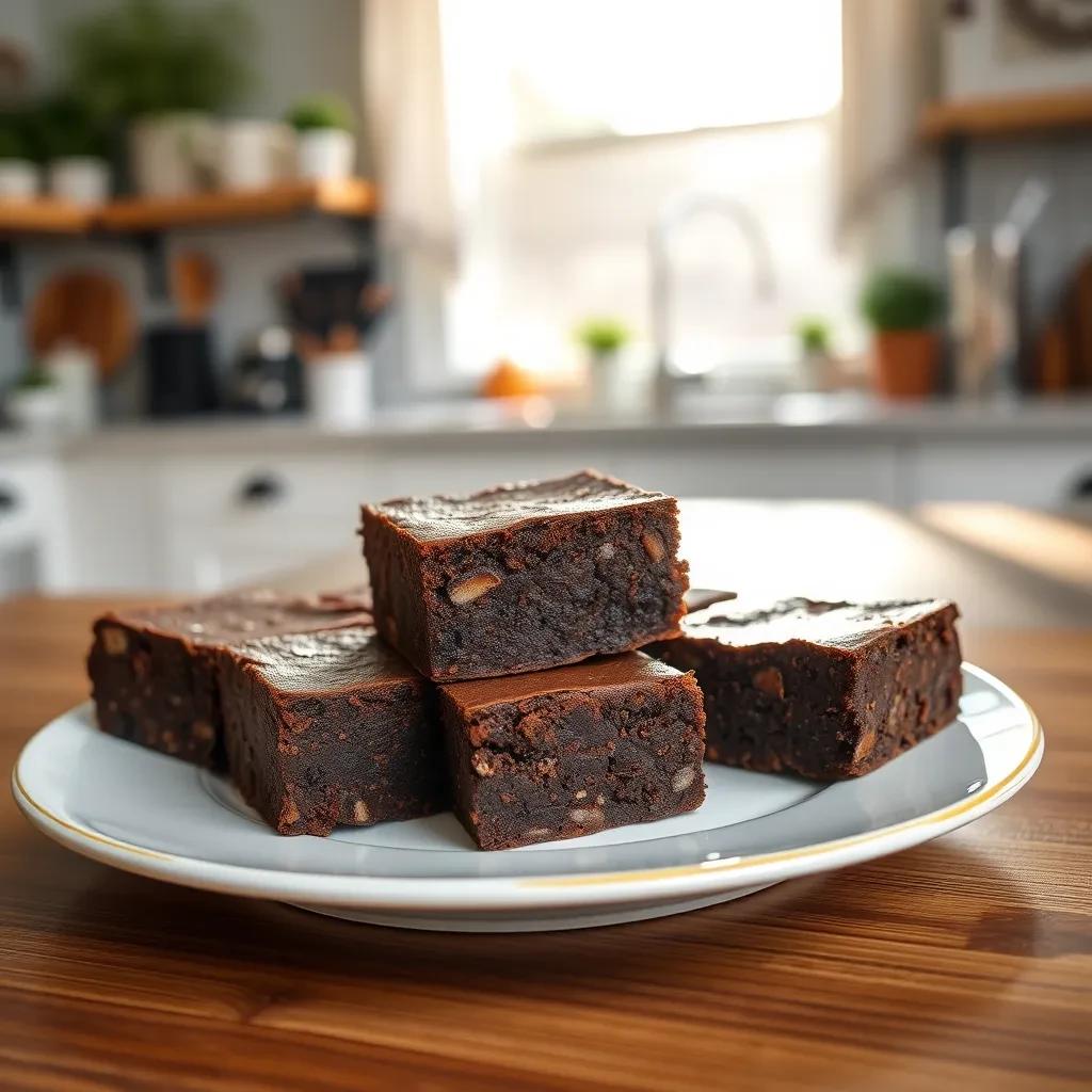 Decadent Triple Chocolate Tofu Brownies recipe