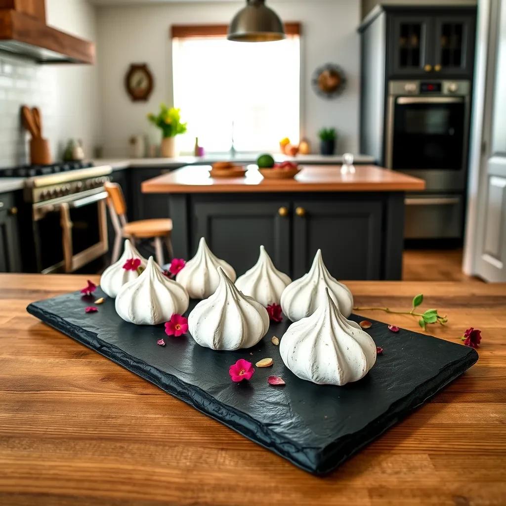 Delicate Cardamom Rose Meringues recipe