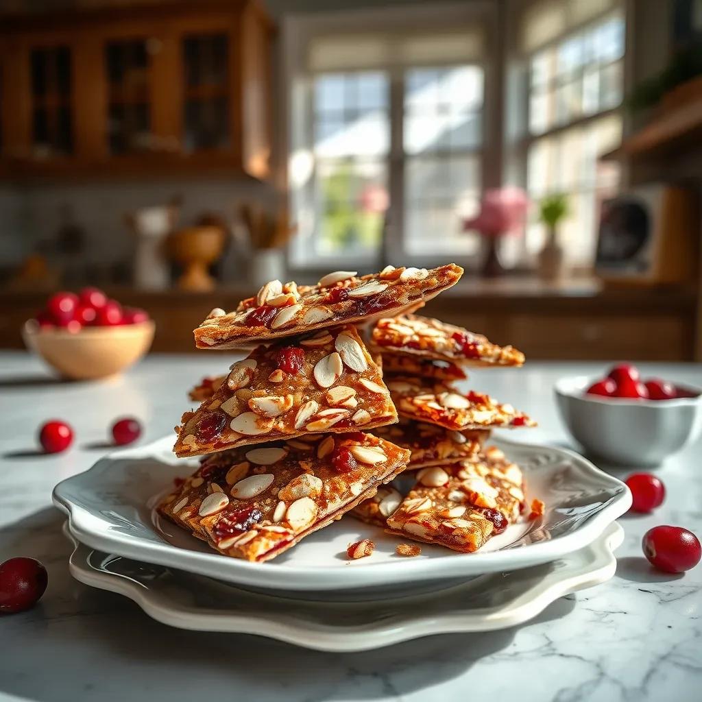 Delicious Almond Cranberry Brittle recipe