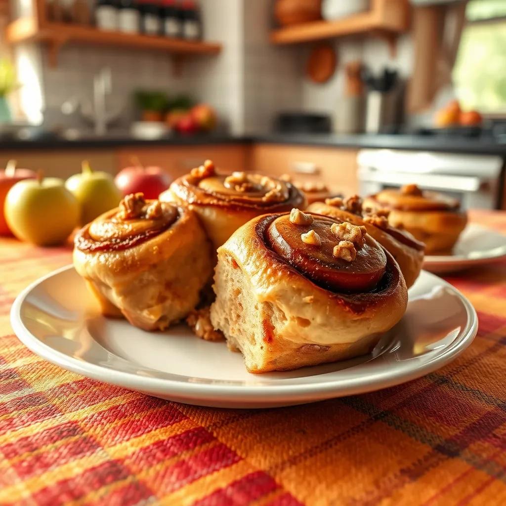 Delicious Apple Walnut Cinnamon Rolls recipe