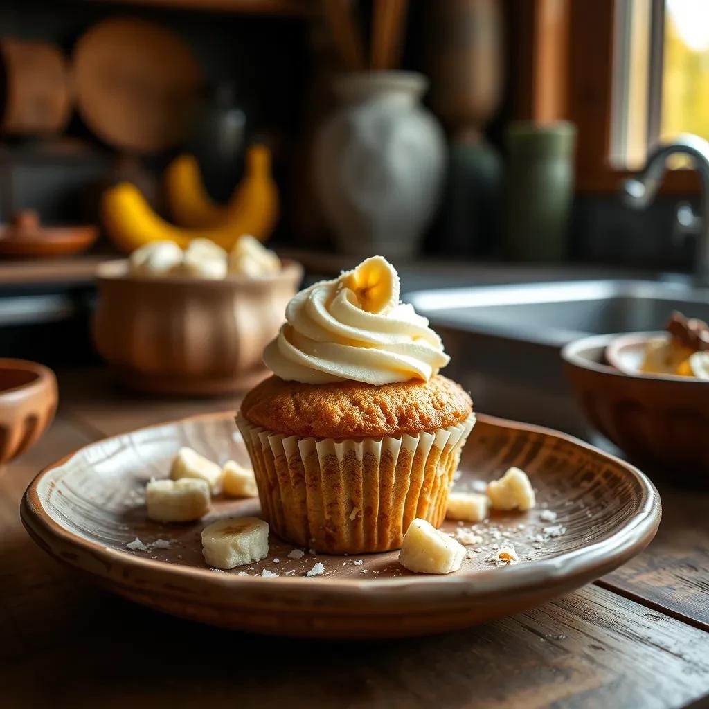 Delicious Banana Coconut Cupcakes recipe