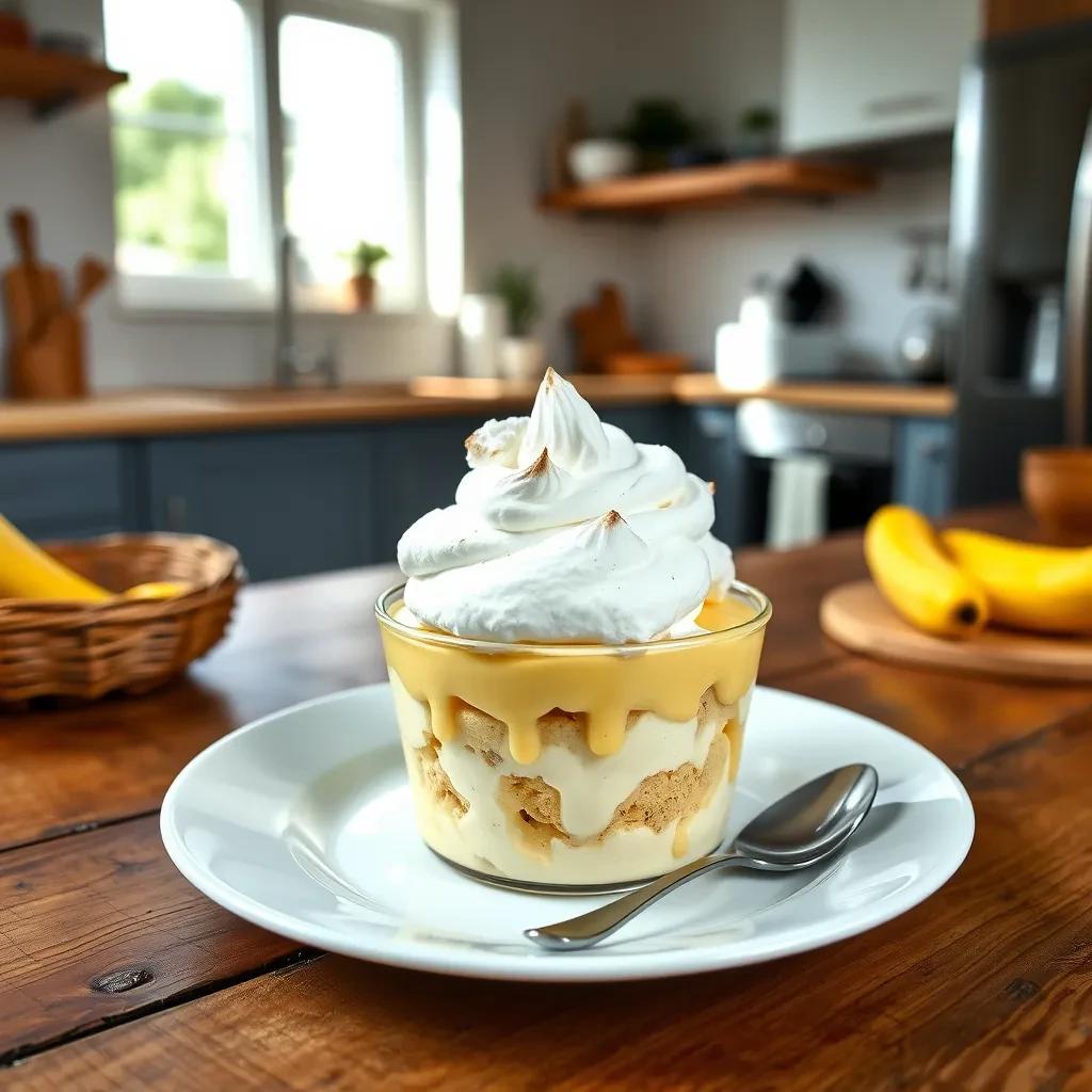 Delicious Banana Pudding with Meringue recipe