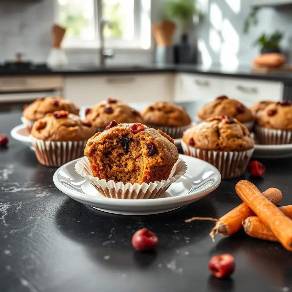 Delicious Carrot Cranberry Muffins recipe