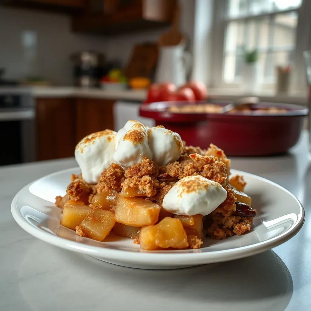 Delicious Marshmallow Apple Crisp recipe