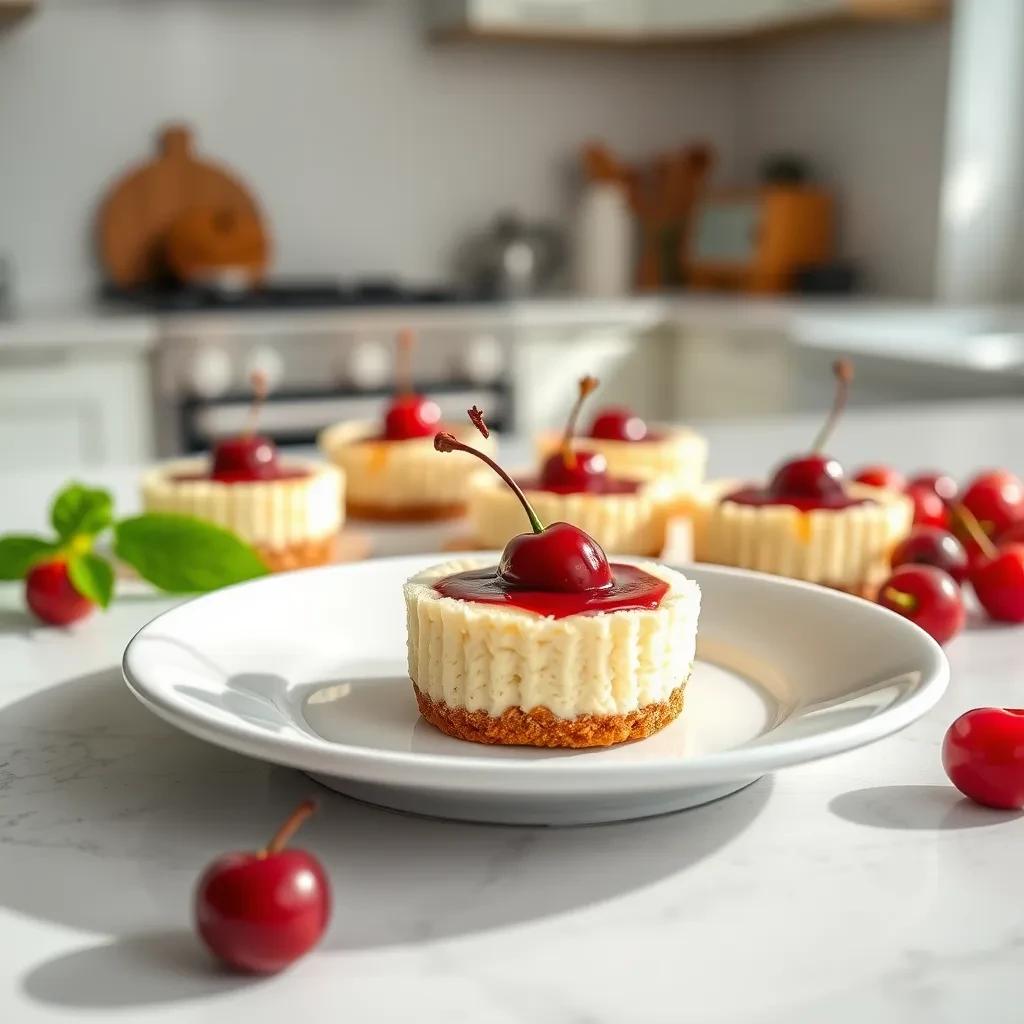 Delicious Mini Cherry Cheesecakes recipe