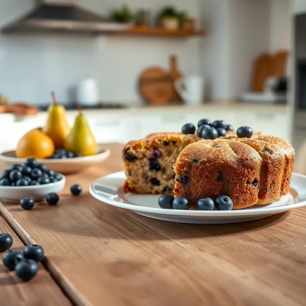 Delicious Pear and Blueberry Cake recipe