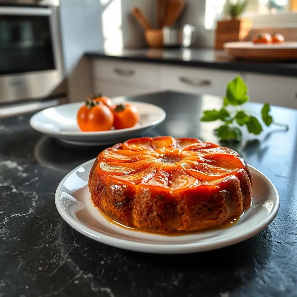 Delicious Persimmon Upside Down Cake recipe