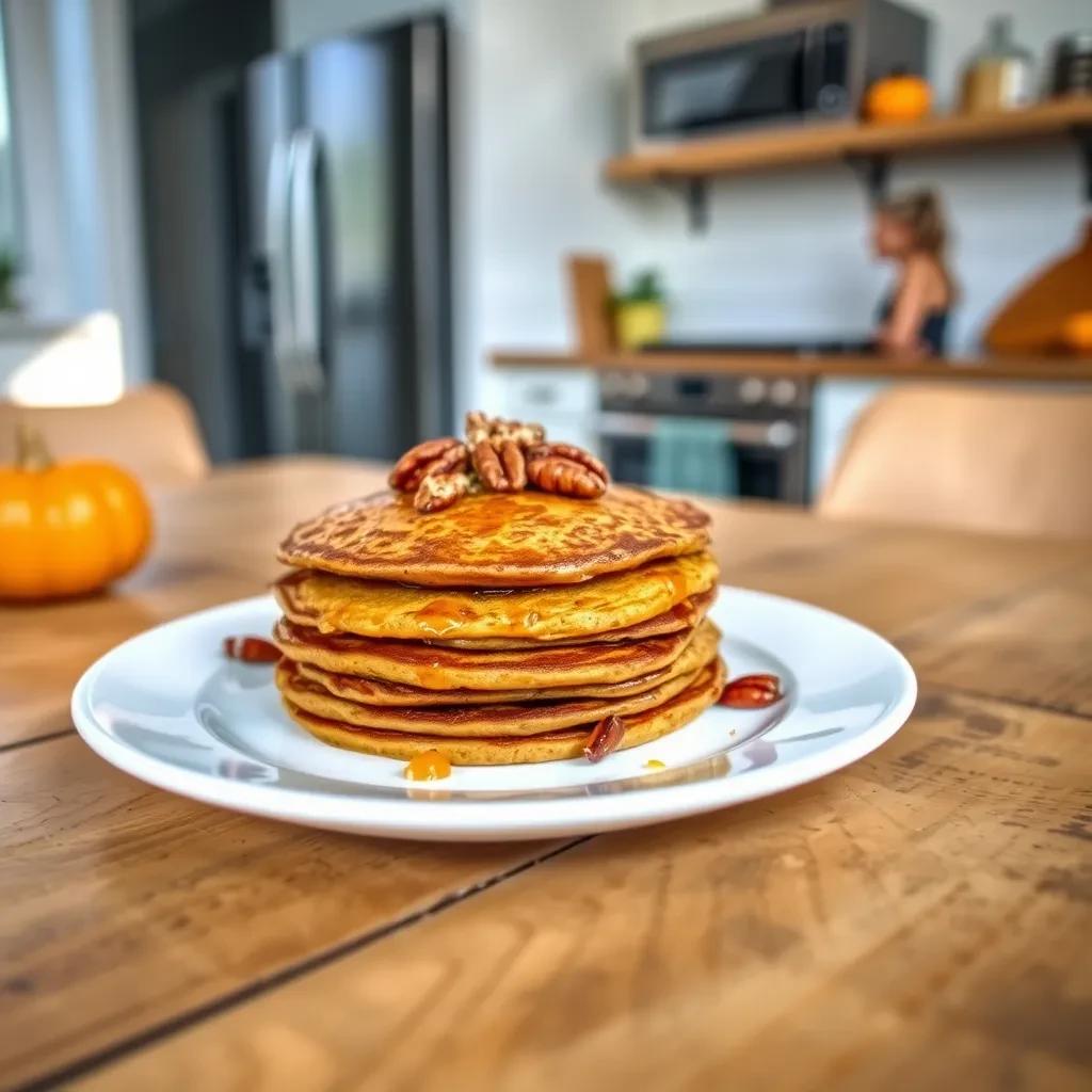 Delicious Pumpkin Pecan Pancakes recipe