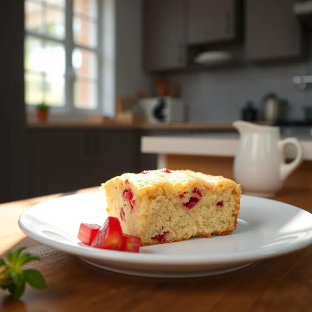 Delicious Rhubarb Pudding Cake recipe