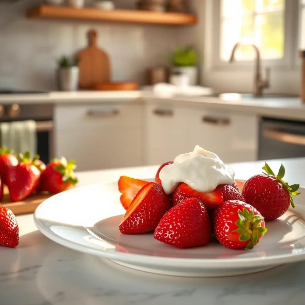 Delicious Strawberries with Cream recipe