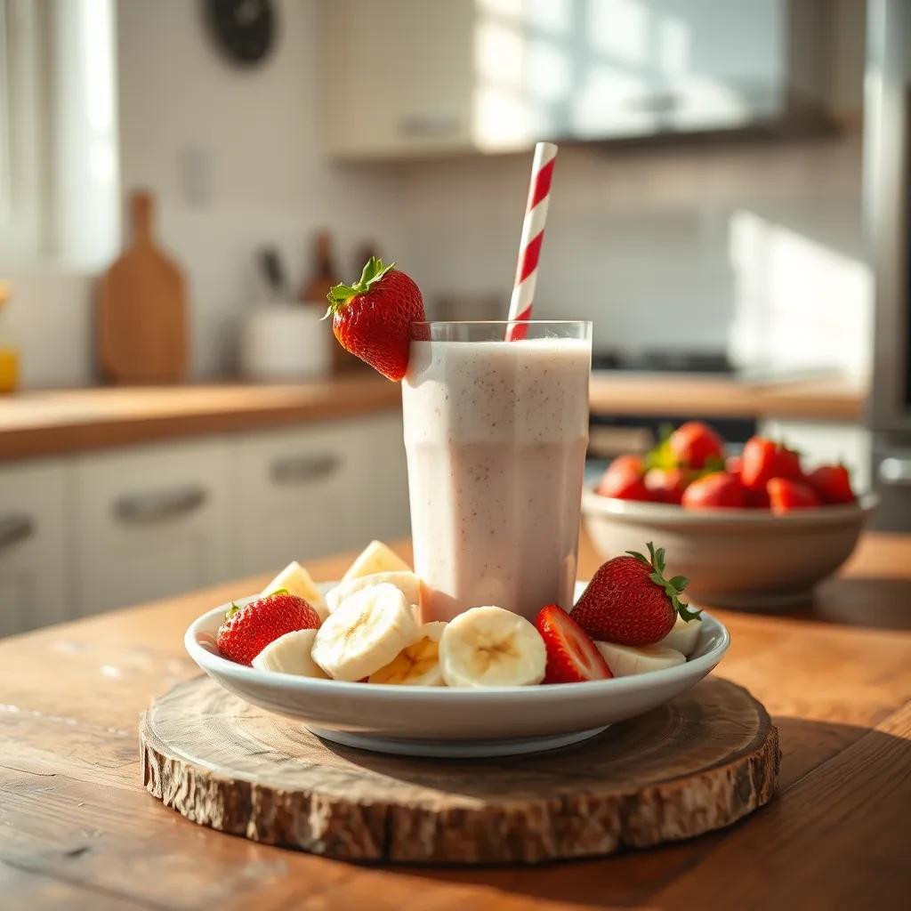 Delicious Strawberry Banana Yogurt Shake recipe