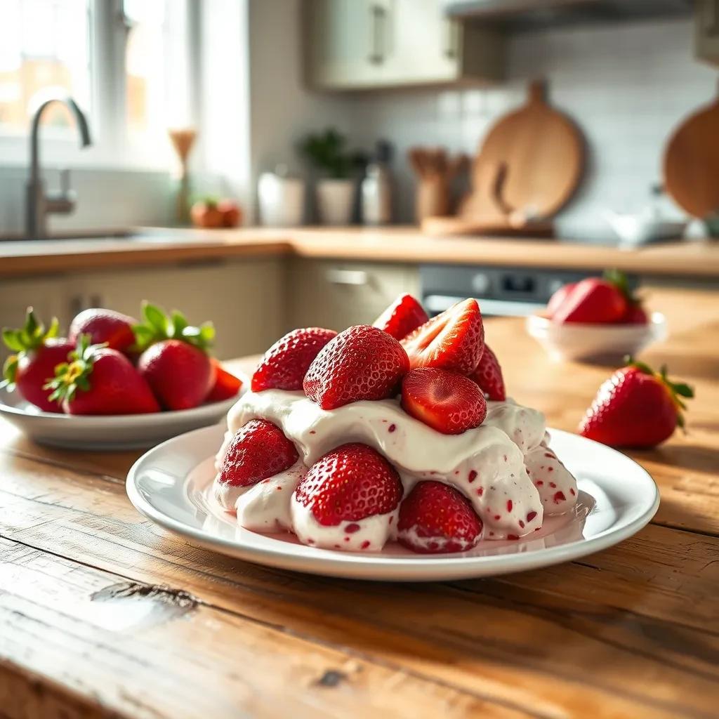 Delicious Strawberry Cream Delight recipe