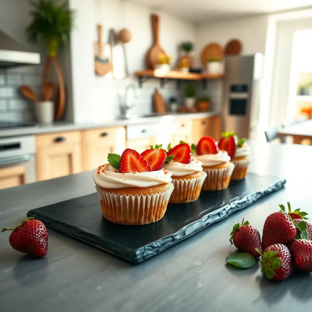 Delicious Strawberry Cupcakes recipe