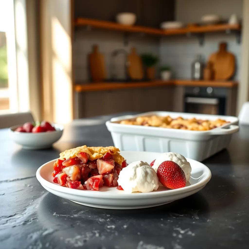 Delicious Strawberry-Rhubarb Cobbler recipe