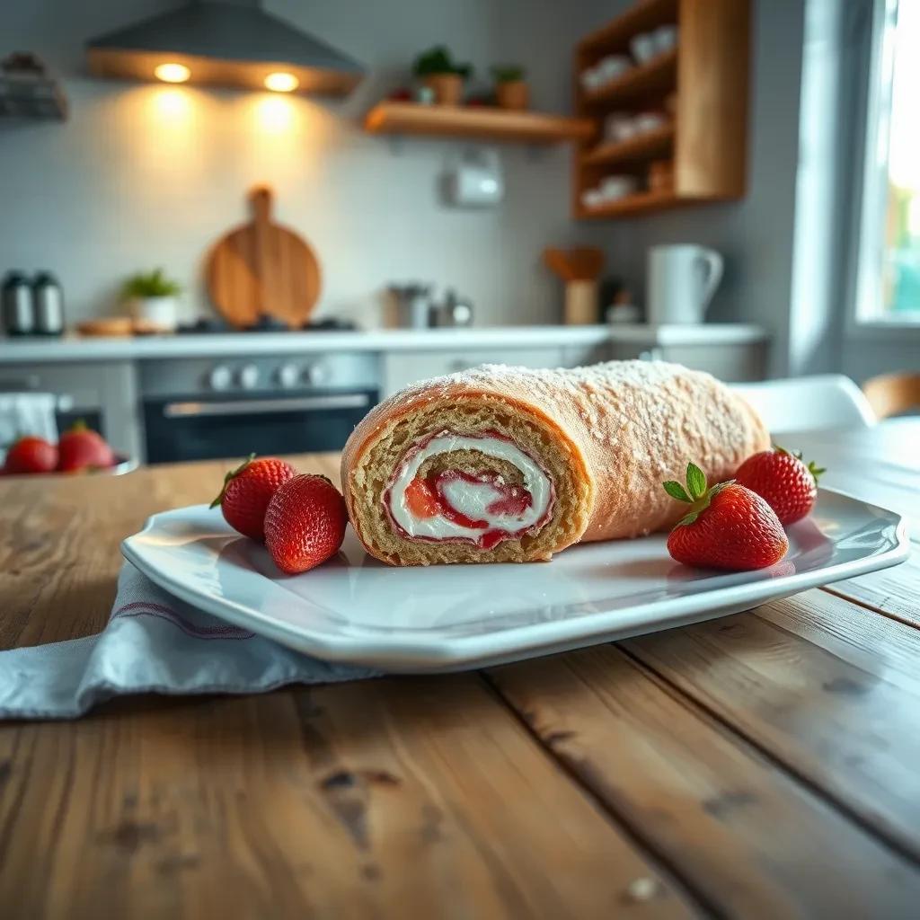 Delicious Strawberry Roll Cake recipe