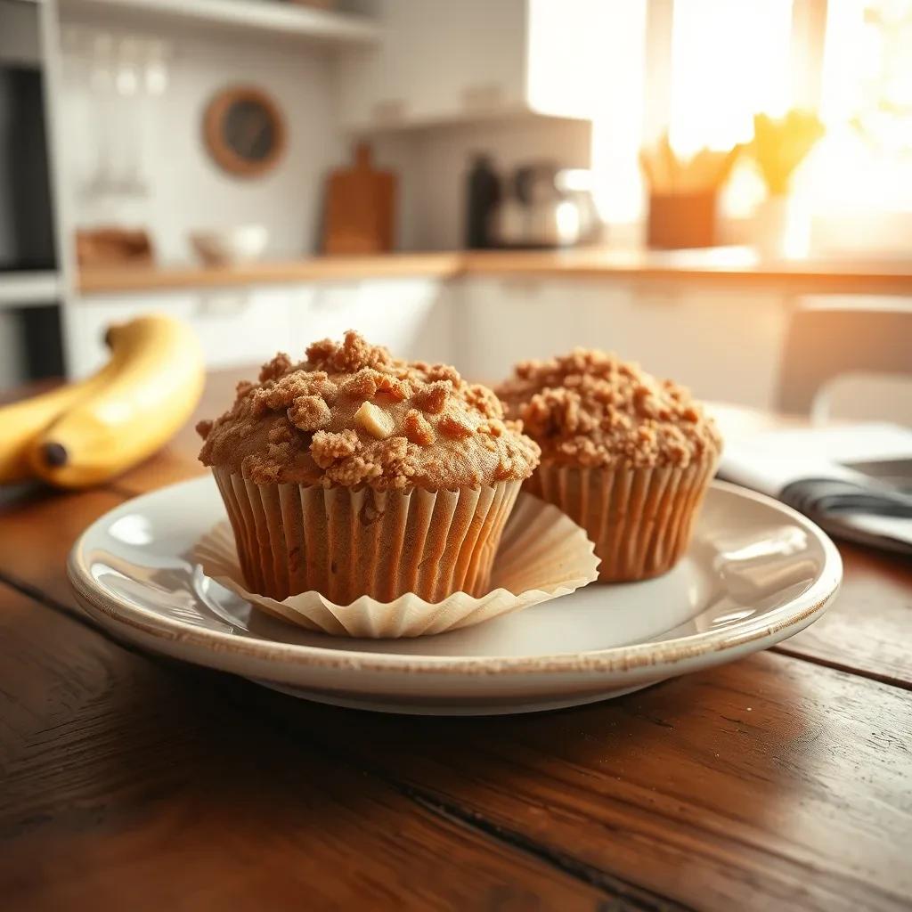 Deliciously Moist Banana Streusel Muffins recipe