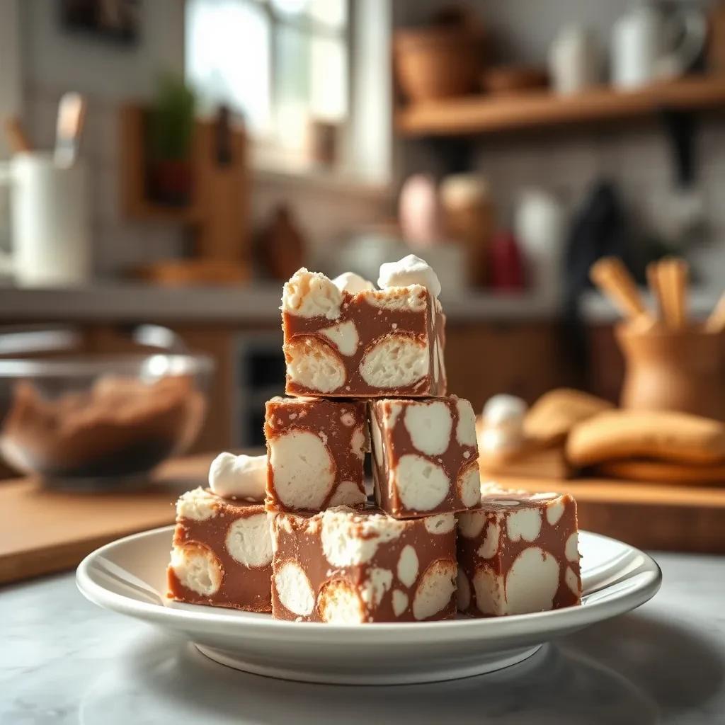 Marshmallow Fudge Double Decker recipe