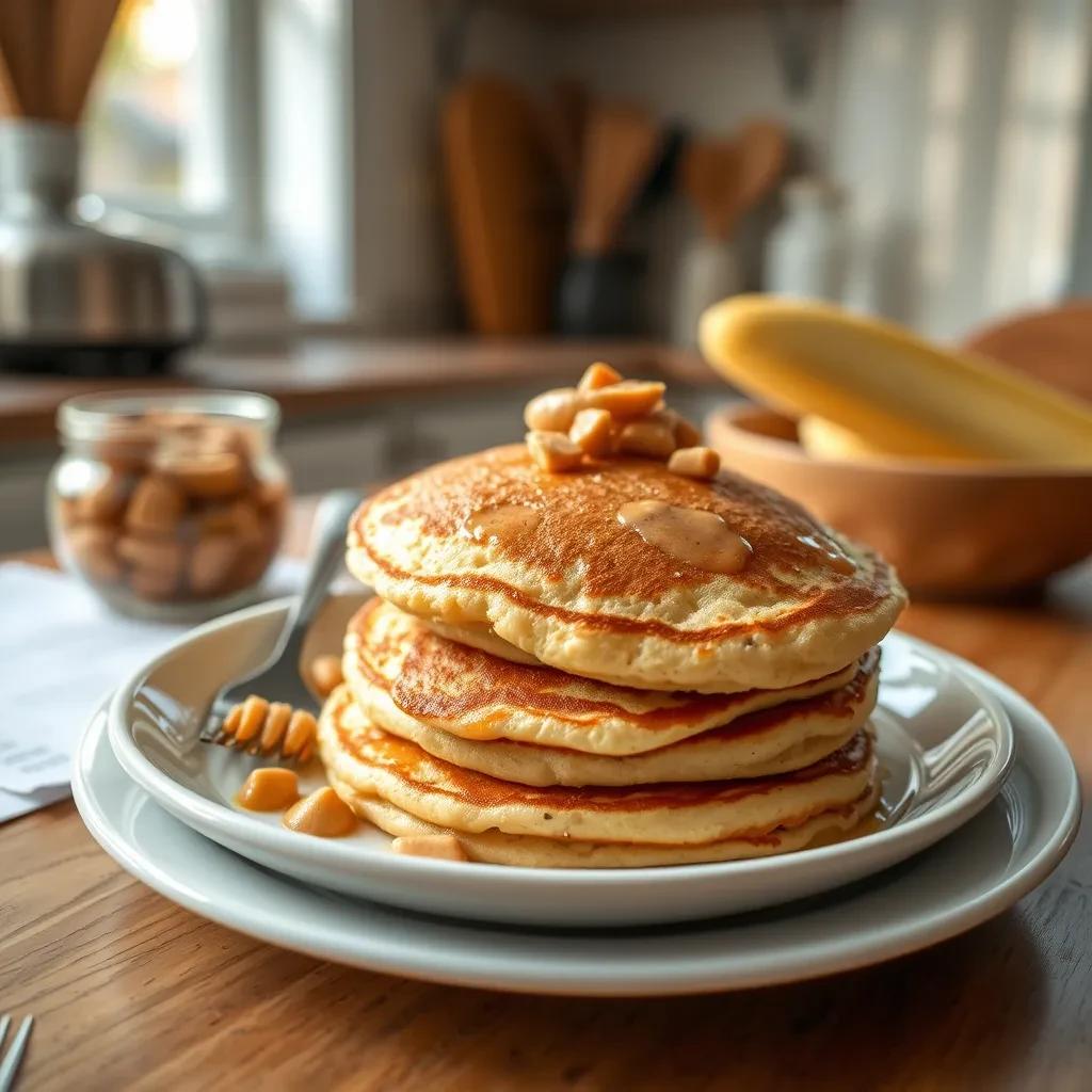 Fluffy Peanut Butter Pancakes recipe