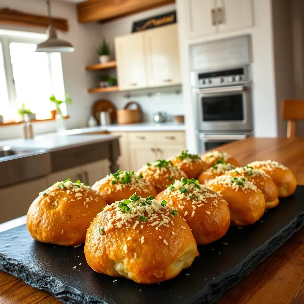 Garlic Parmesan Dinner Rolls recipe