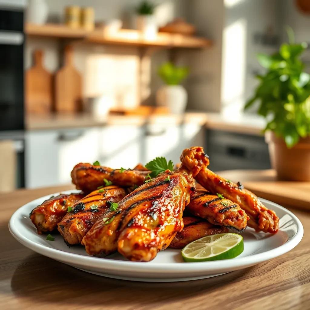 Grilled Ginger Lime Chicken Wings recipe