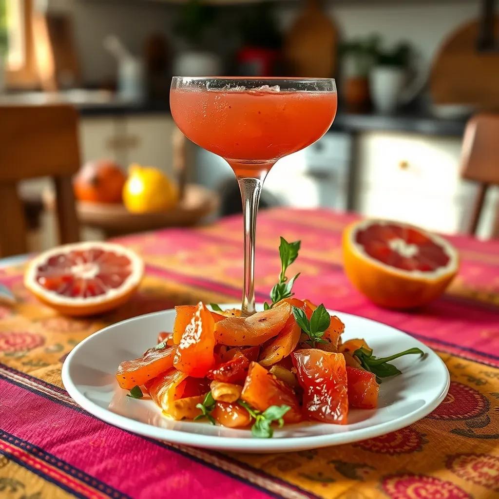 Grilled Grapefruit Paloma Cocktail Drink recipe