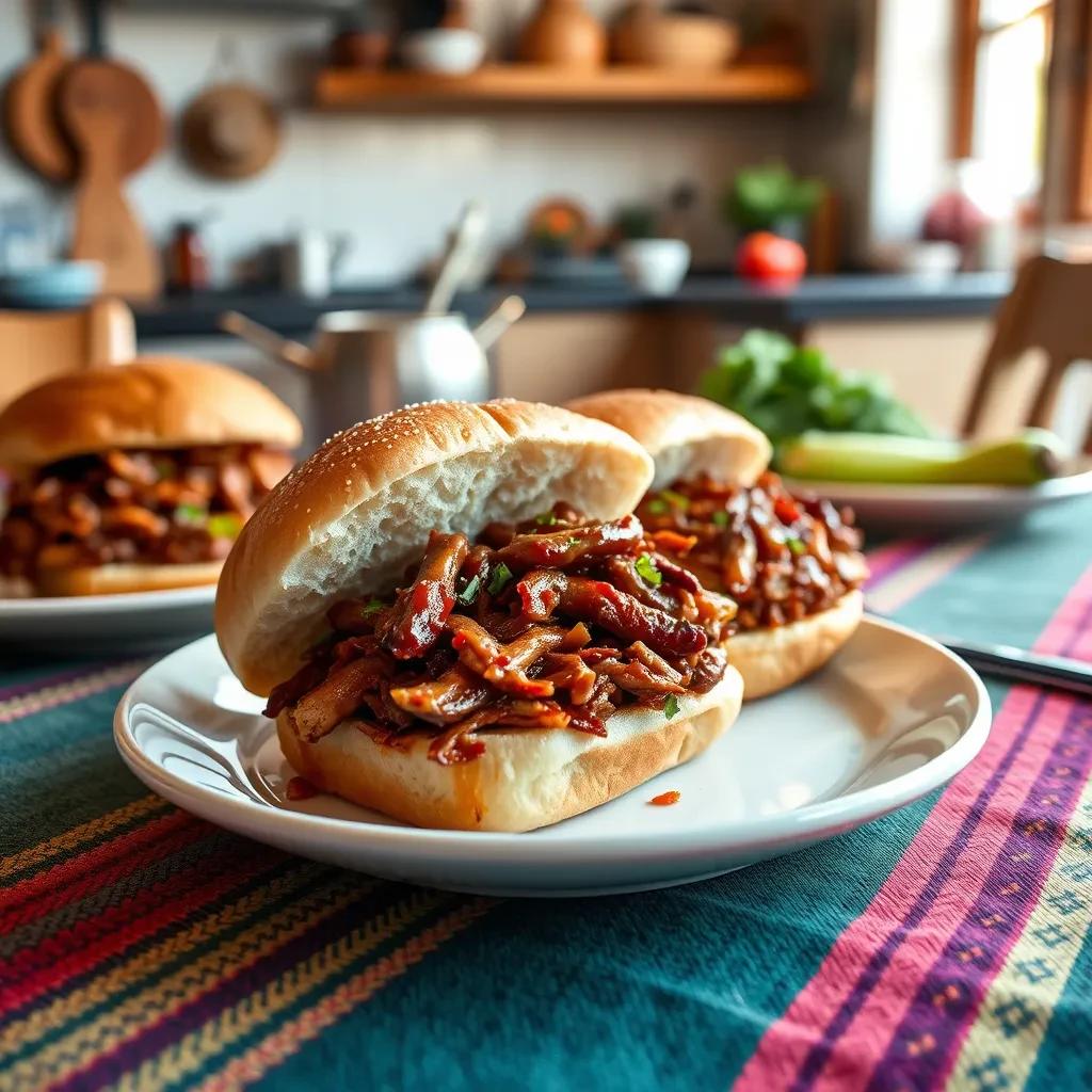 Healthy BBQ Pulled Pork Sandwiches recipe