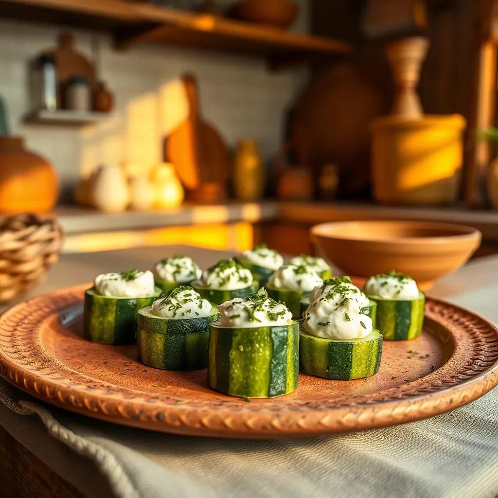 Herbed Cream Cheese Cucumber Bites recipe