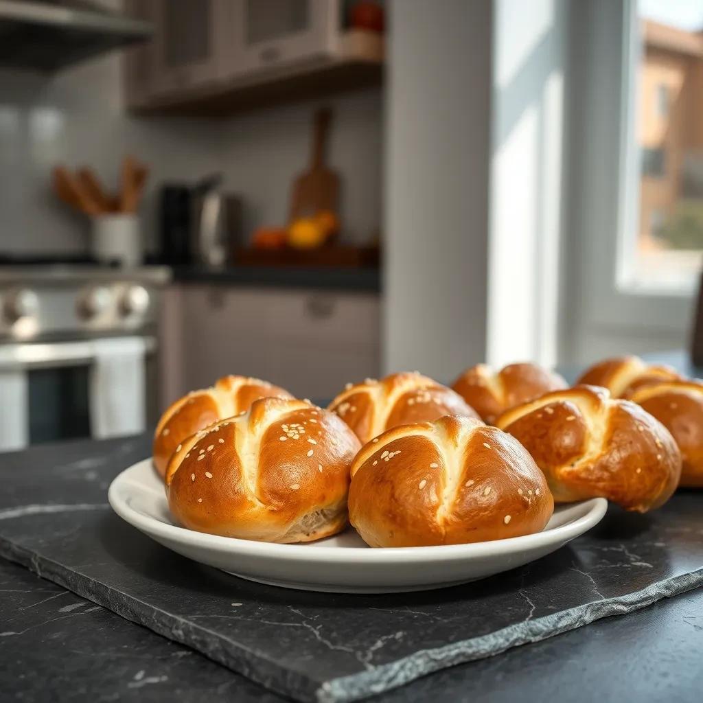 Homemade Pretzel Buns recipe