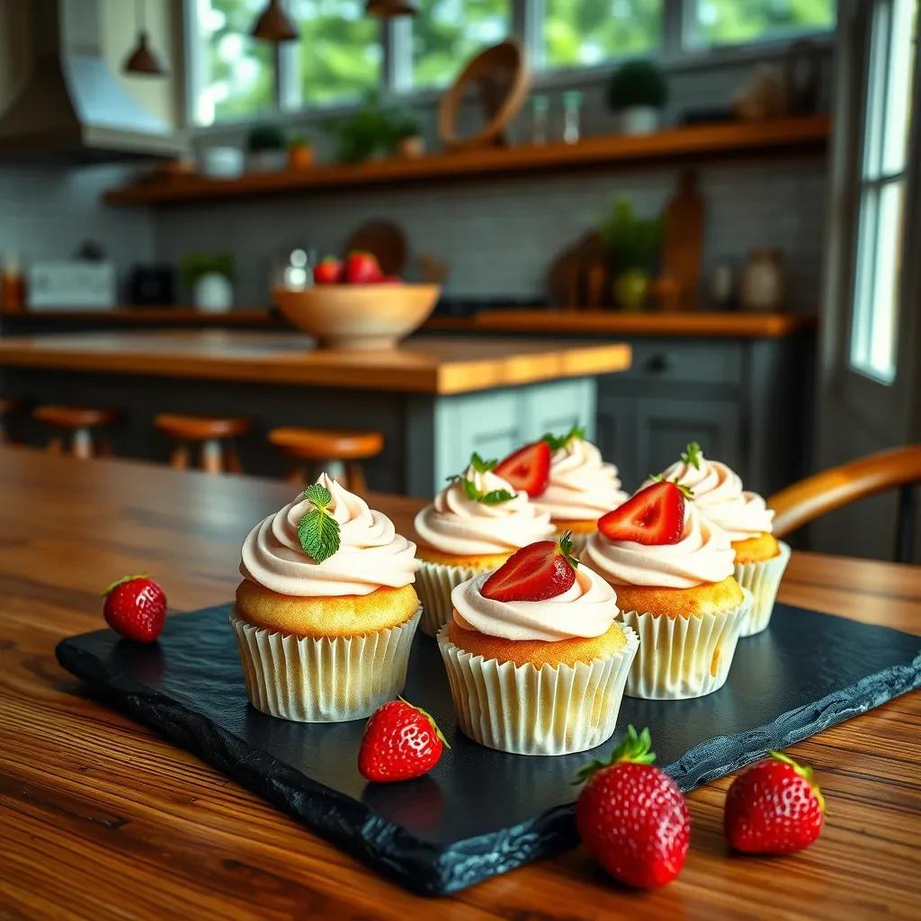 Fluffy Strawberry Cupcakes recipe