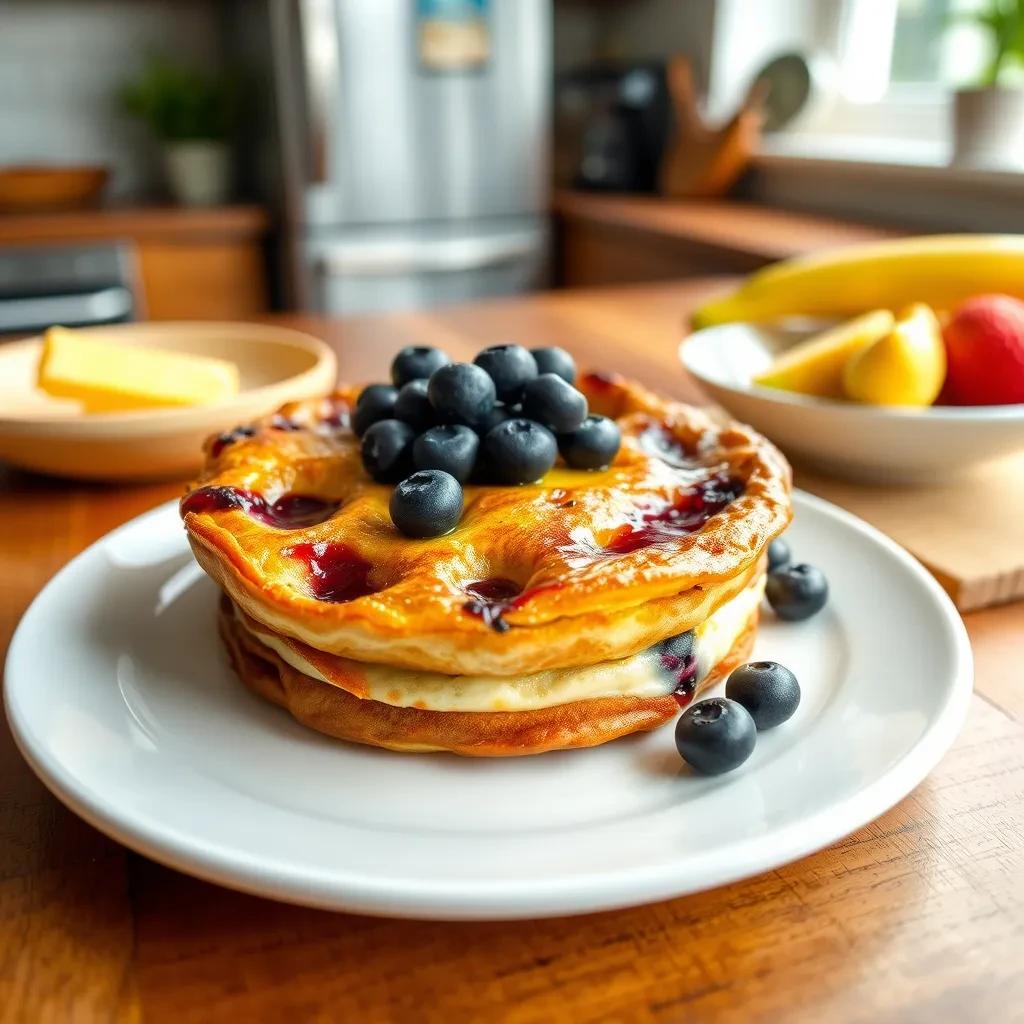 Microwave Blueberry Dutch Baby Pancake recipe